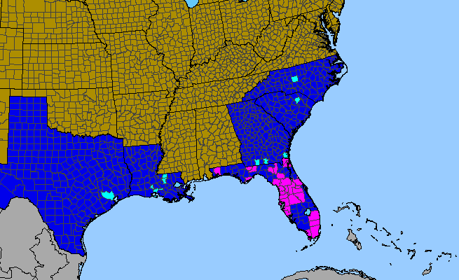 The range of Paederia foetida