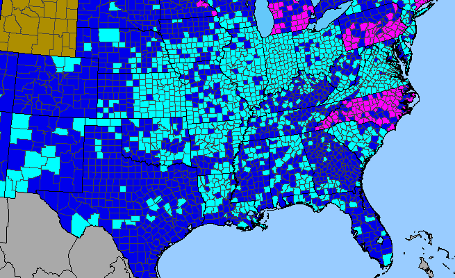 The range of Datura stramonium