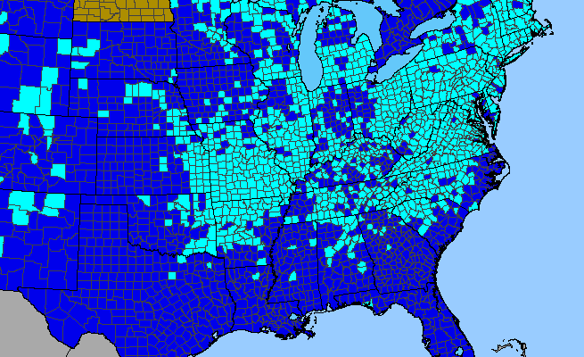 The range of Dianthus armeria