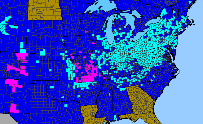 The range of Dipsacus fullonum