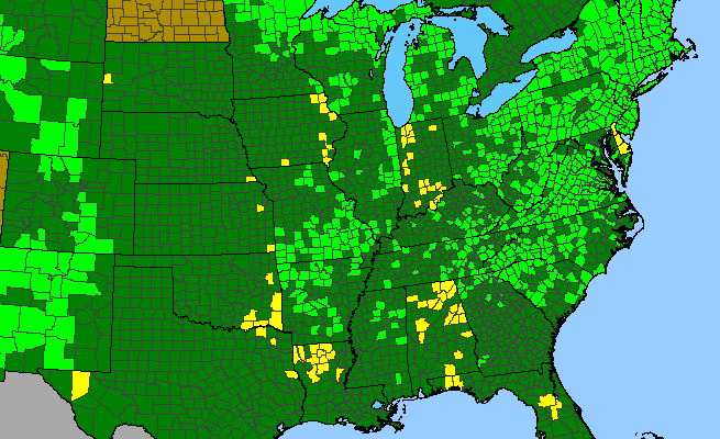 The range of Hypopitys monotropa
