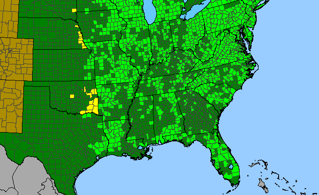 The range of Monotropa uniflora