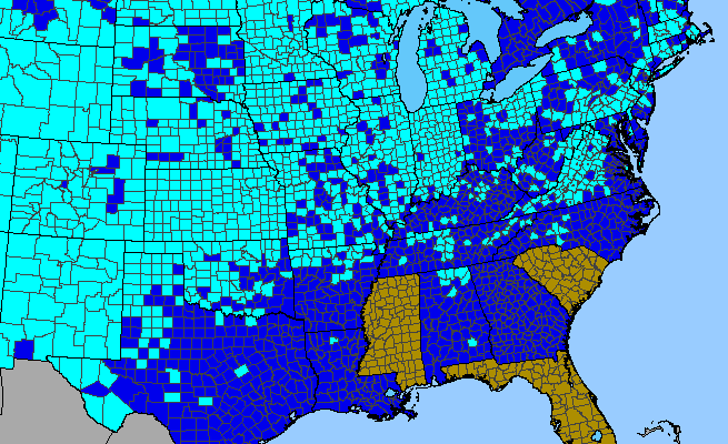 The range of Tragopogon dubius